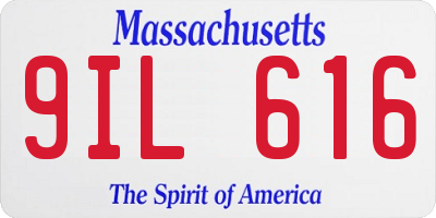 MA license plate 9IL616
