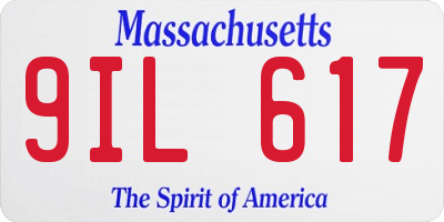 MA license plate 9IL617