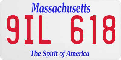 MA license plate 9IL618