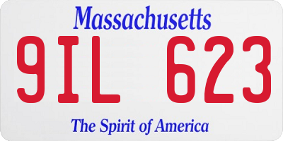 MA license plate 9IL623