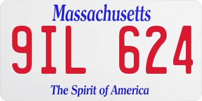 MA license plate 9IL624