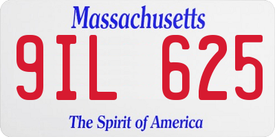 MA license plate 9IL625