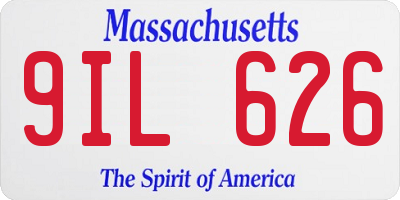MA license plate 9IL626