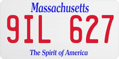 MA license plate 9IL627