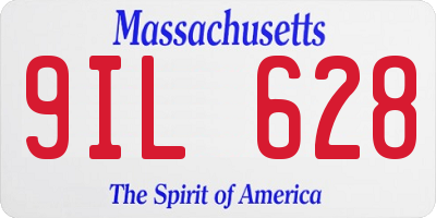 MA license plate 9IL628