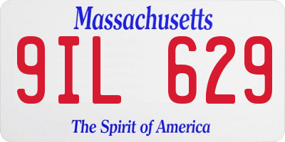 MA license plate 9IL629