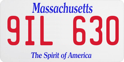 MA license plate 9IL630