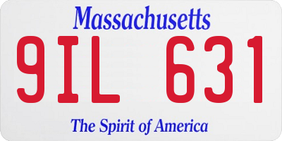 MA license plate 9IL631