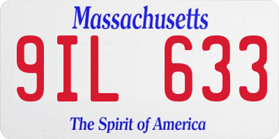 MA license plate 9IL633