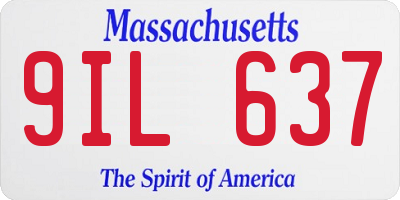 MA license plate 9IL637
