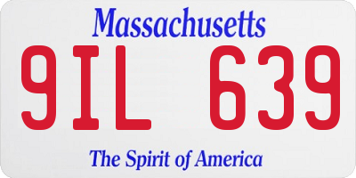 MA license plate 9IL639