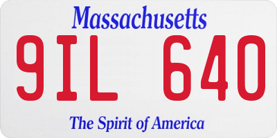 MA license plate 9IL640