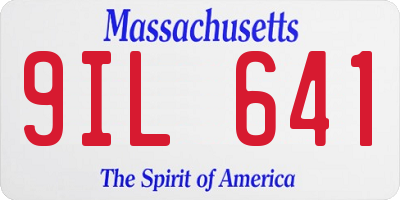 MA license plate 9IL641