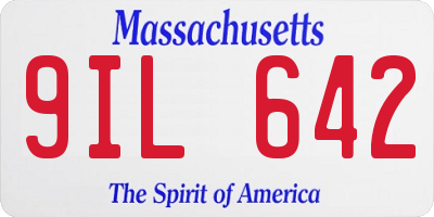 MA license plate 9IL642