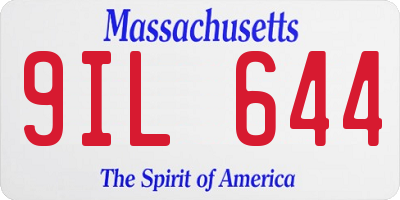 MA license plate 9IL644