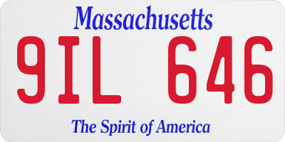 MA license plate 9IL646