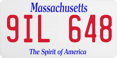 MA license plate 9IL648
