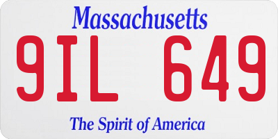 MA license plate 9IL649
