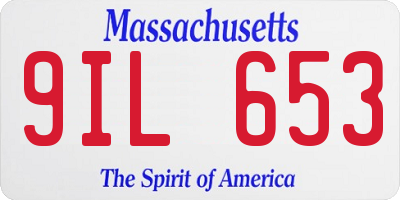 MA license plate 9IL653