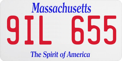 MA license plate 9IL655