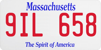 MA license plate 9IL658