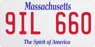 MA license plate 9IL660