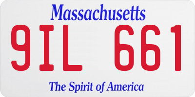 MA license plate 9IL661