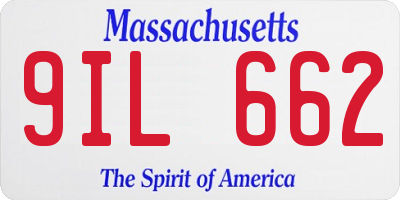 MA license plate 9IL662