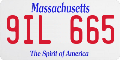 MA license plate 9IL665