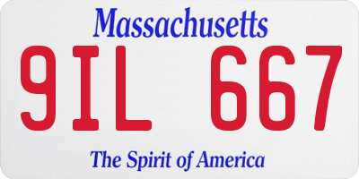 MA license plate 9IL667