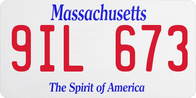 MA license plate 9IL673