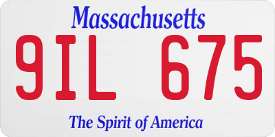 MA license plate 9IL675
