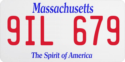 MA license plate 9IL679