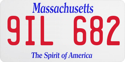 MA license plate 9IL682
