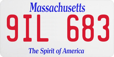 MA license plate 9IL683