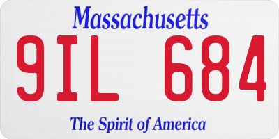 MA license plate 9IL684