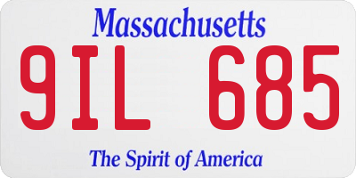 MA license plate 9IL685