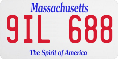 MA license plate 9IL688