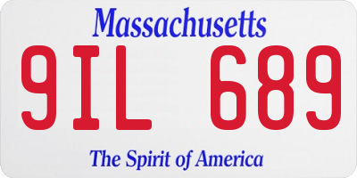 MA license plate 9IL689