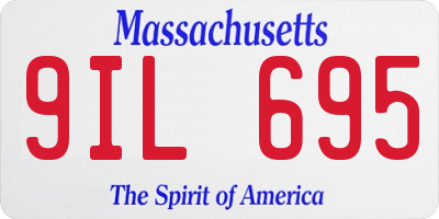 MA license plate 9IL695