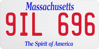 MA license plate 9IL696
