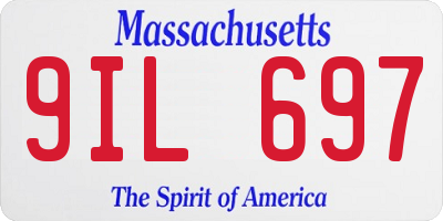 MA license plate 9IL697