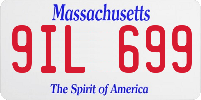 MA license plate 9IL699