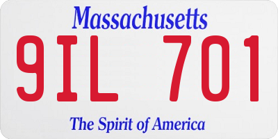 MA license plate 9IL701