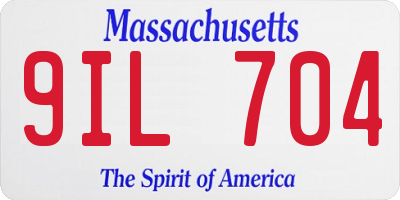 MA license plate 9IL704