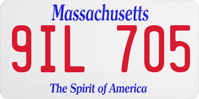 MA license plate 9IL705