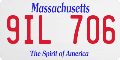 MA license plate 9IL706