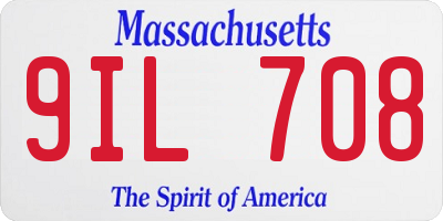 MA license plate 9IL708