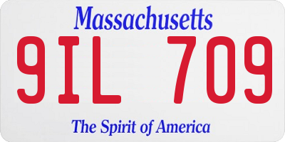 MA license plate 9IL709