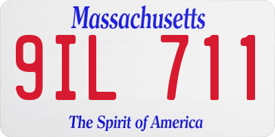 MA license plate 9IL711